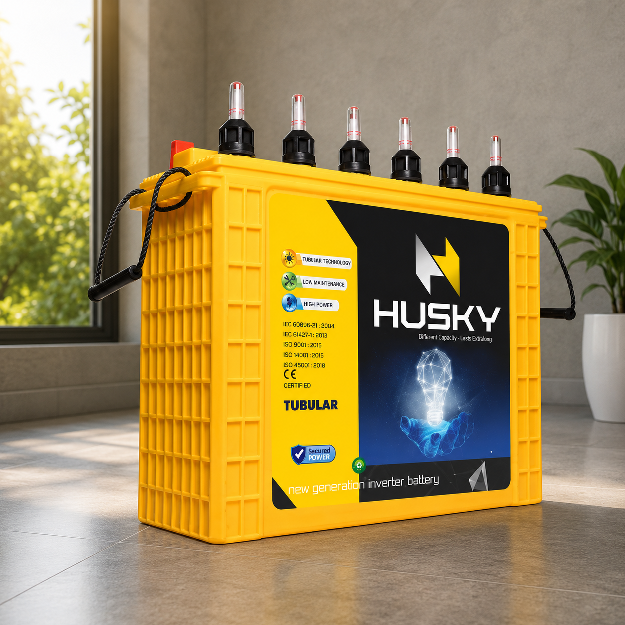 300Ah Husky Tall Tubular Battery with Acid - Image 2