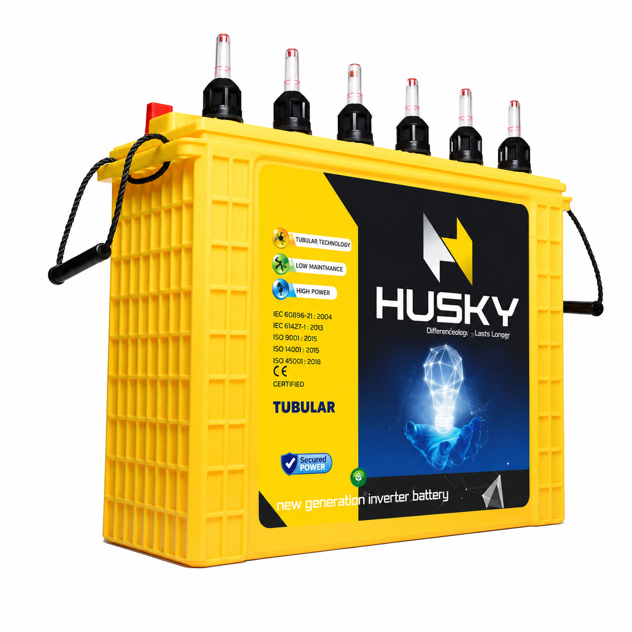 300Ah Husky Tall Tubular Battery with Acid