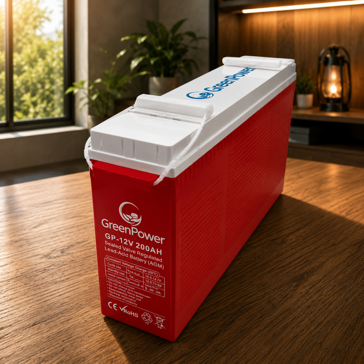 200Ah 12V GreenPower European Gel Slim Battery – Deep Cycle (1000+ Cycles) - Image 7